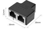 Проходной адаптер, соединитель интернет кабеля RJ45-RJ45, разветвитель для компьютерного кабеля 8P8C