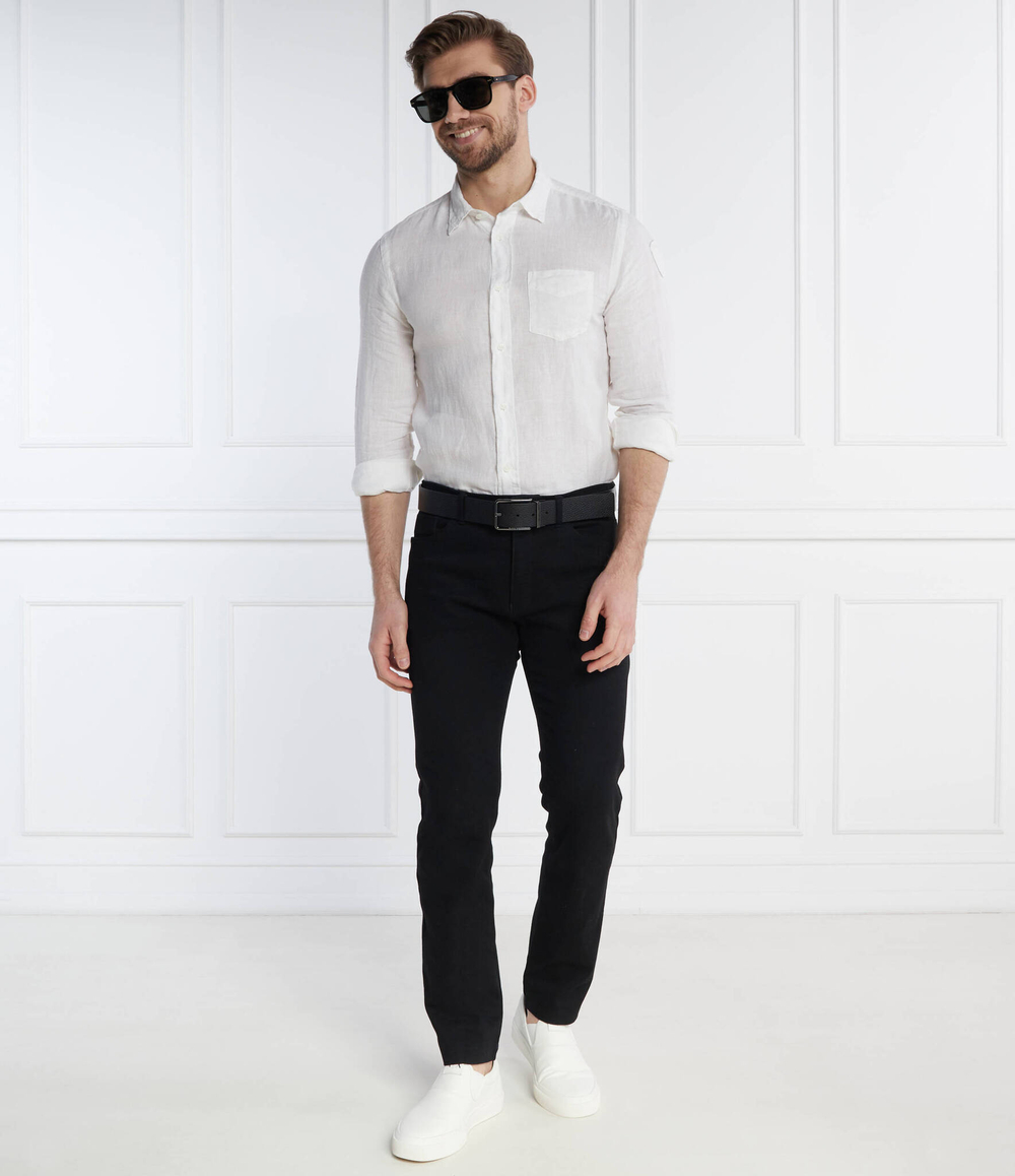 Льняная рубашка BLAUER - белый(BLUS01025 006781)