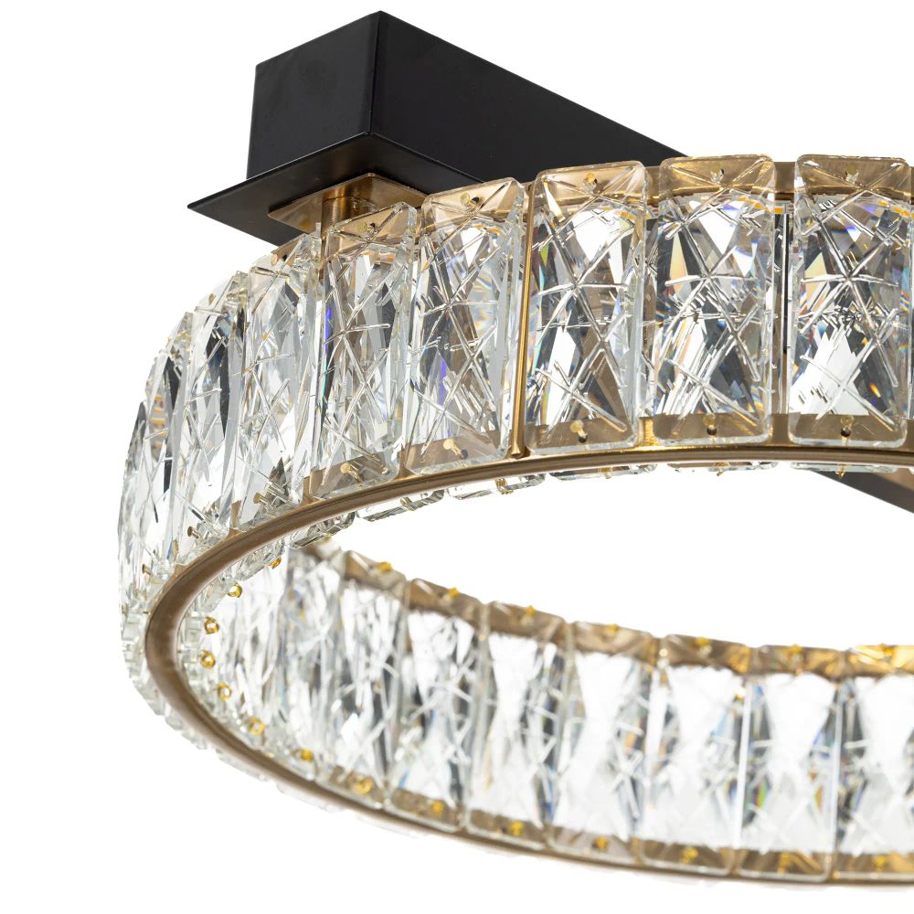 Citilux PALANT CL325142 LED Люстра хрустальная Чёрный+Бронза