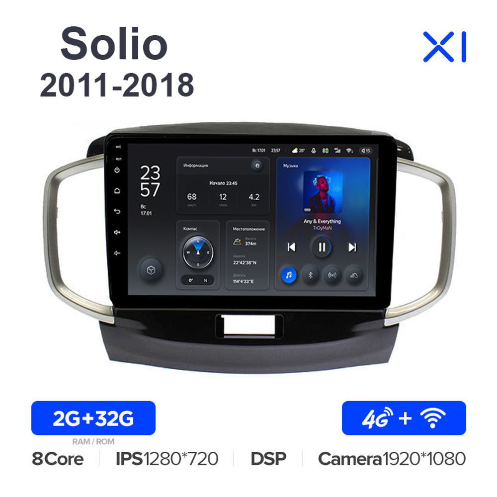Teyes X1 9"для Suzuki Solio 2011-2018