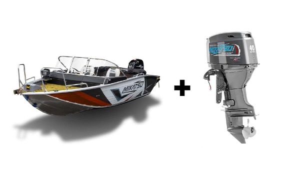 Комплект Алюминиевая лодка (катер) Mikatsu (Микатсу) 470 (Z43) Standard + мотор Mikatsu MF40FEL-T-EFI