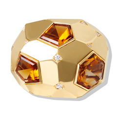 Кольцо с цитрином и Бриллиантами, R0190-1/4