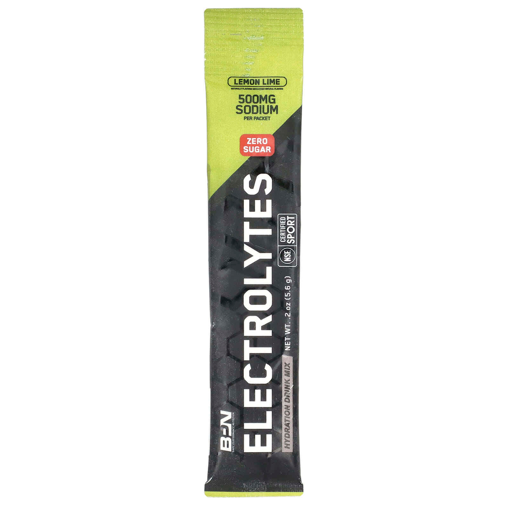 BPN, Electrolytes, смесь для гидратирующих напитков, лимон и лайм, 30 пакетиков по 5,6 г (0,2 унции)