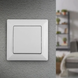 Выключатель Intro Solo 4-101-01 одноклавишный 10А-250В IP20 СУ белый