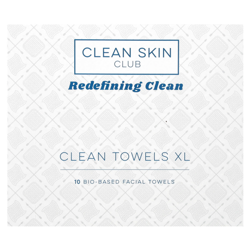 Clean Skin Club, Clean ToWells, размер XL, 10 полотенец для лица из биологического сырья
