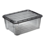 Ящик для хранения с замками КИП 11л черный прозрачный