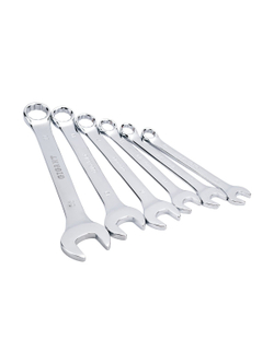 Набор комбинированных ключей Gigant 6 - 22 мм, 12 шт., полированный хром, Сталь Cr-V, 6-22мм, GDWSP-12