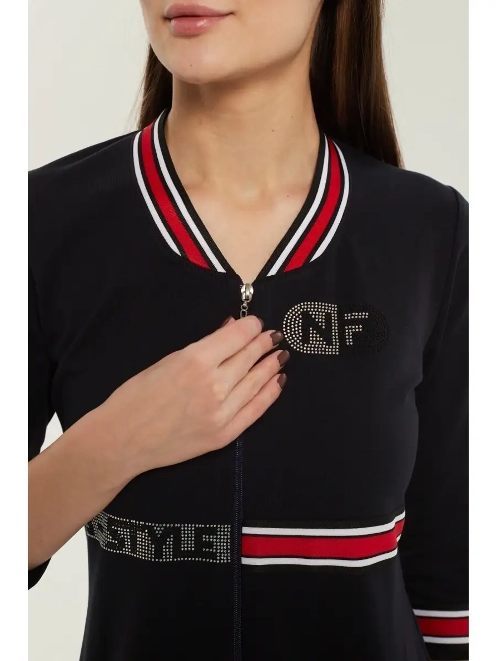 Халат трикотажный на молнии