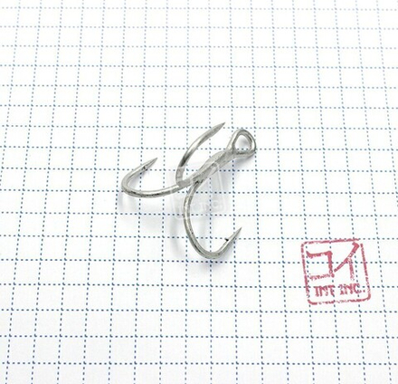 Крючок KOI "6066", размер 1/0 (INT), цвет MT, тройник (10 шт.)