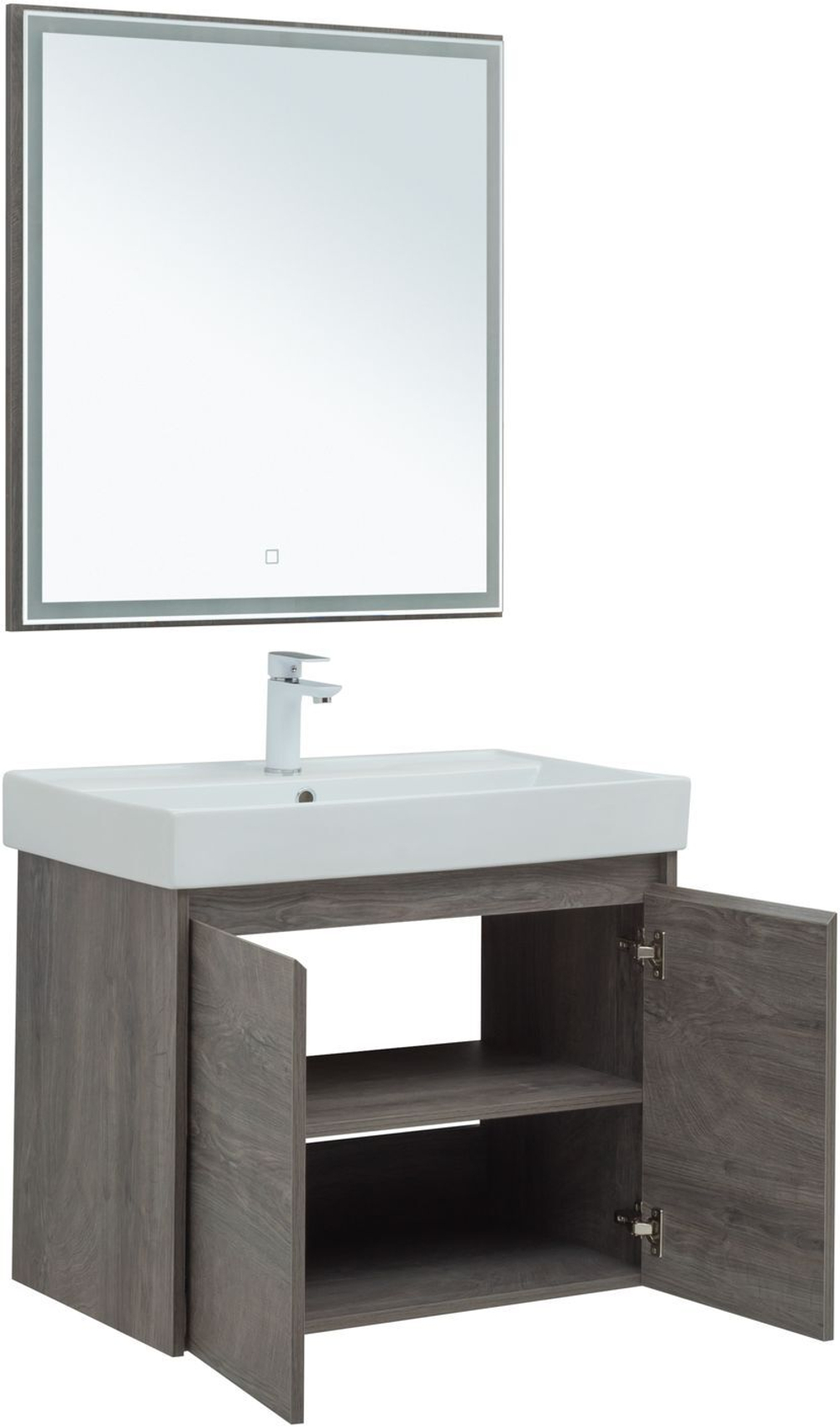 Мебель для ванной Aquanet Nova Lite 75 дуб рошелье (2 дверцы)