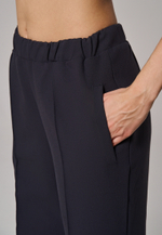 Брюки прямые с кнопками синие