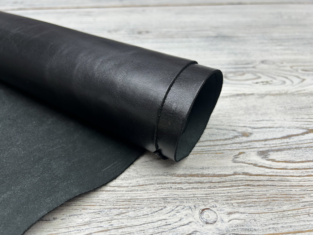 Фото кожи Жаброн цв. Черный / Jabron Light Nero, толщ. 1,3-1,5 мм