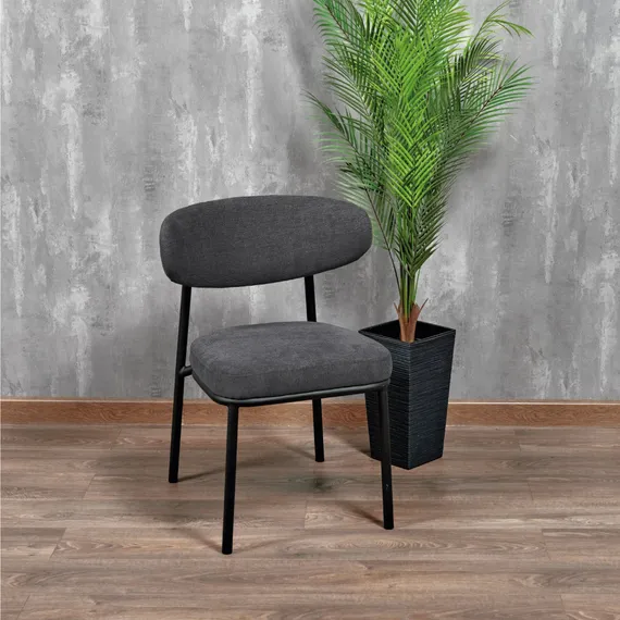 Стул Arvo серый шенилл с черными ножками