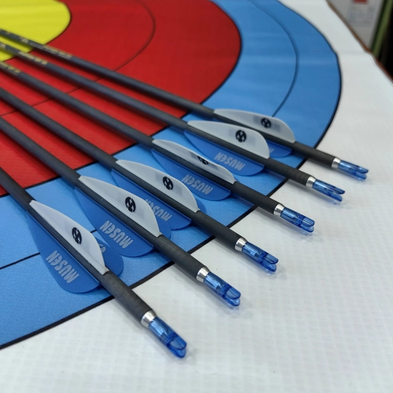 Стрелы MUSEN Archery Fox из чистого карбона sp600 4,2 мм 30 дюймов (6 шт.)