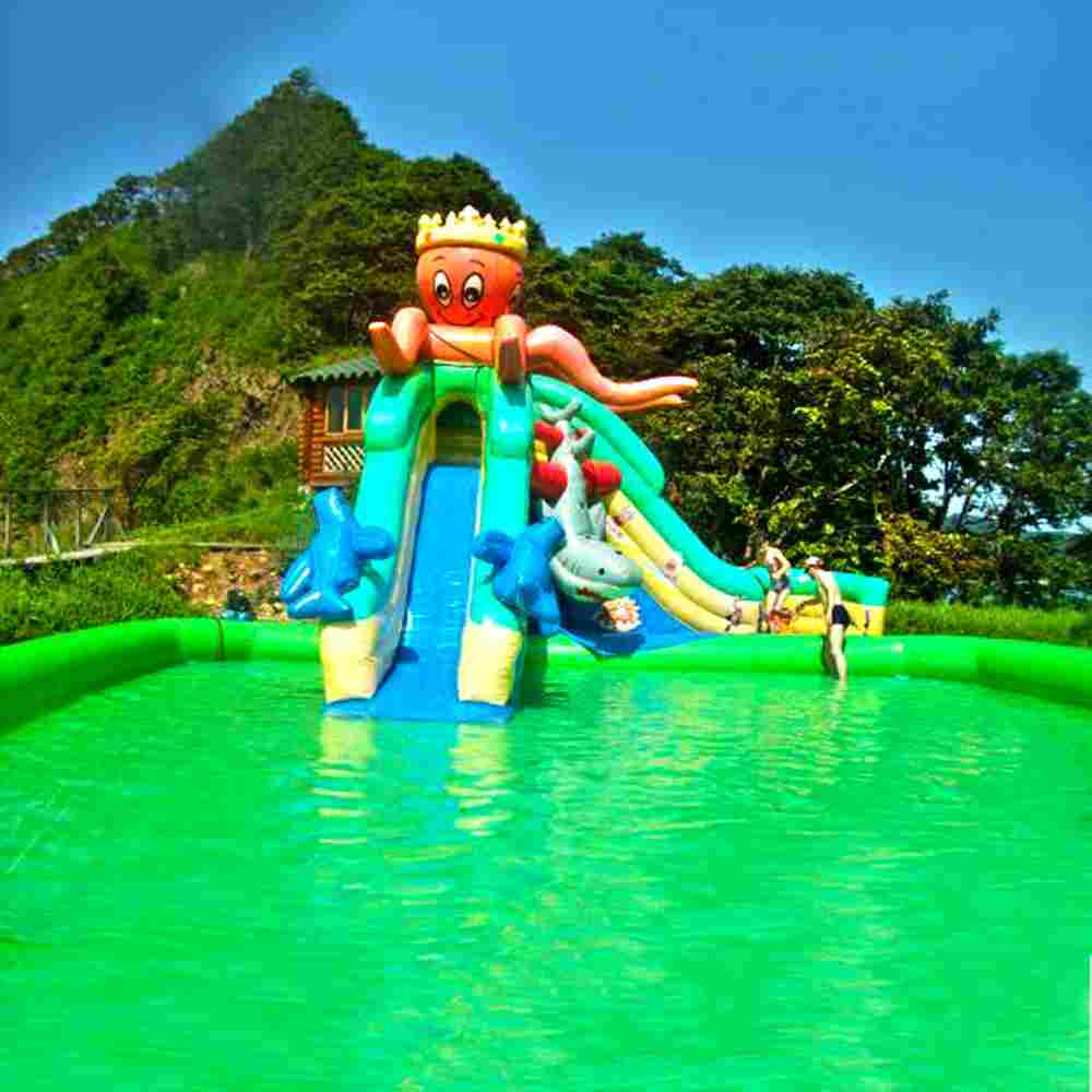 Наземный надувной аквапарк «Осьминог» 28*20*6 м