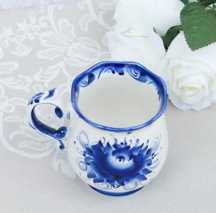 4177680 Бокал "Утро", гжель, фарфор