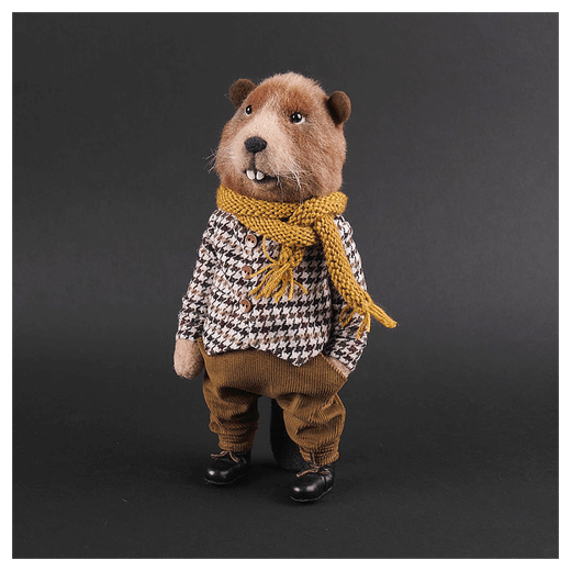 Валяная игрушка «Бобер Володя»