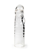 Прозрачная закрытая насадка на член - 15 см. (Цвет: прозрачный)