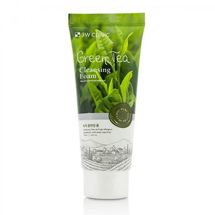 Пенка для умывания 3W Clinic Green Tea Foam Cleansing Зеленый чай 100 мл
