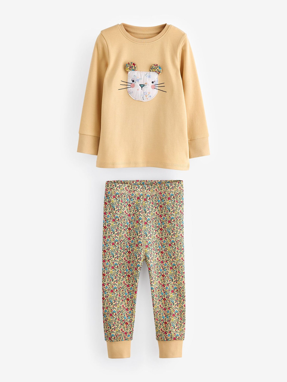 Пижама для девочки Next 970-304, 3 шт., Бежевый, Розовый, Голубой