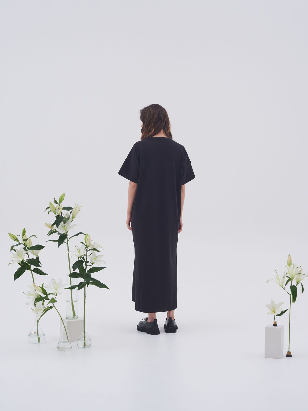 Платье футболка Миди