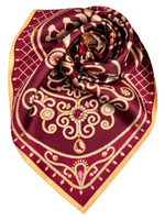 Платок «Жемчужное шитье» 100% шелк, рубин