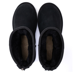 UGG Mens Classic Short Zip II Black
