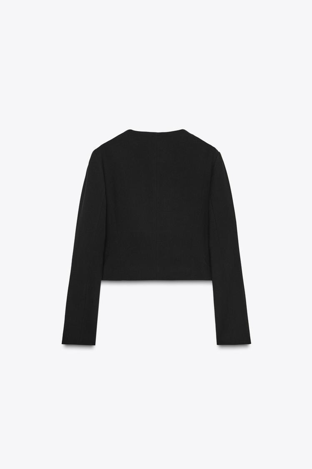 ZARA КОРОТКИЙ ДВУБОРТНЫЙ БЛЕЙЗЕР, ЧЕРНЫЙ