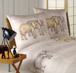 Наволочка 35x40 Elegante Elephant персиковая  фото