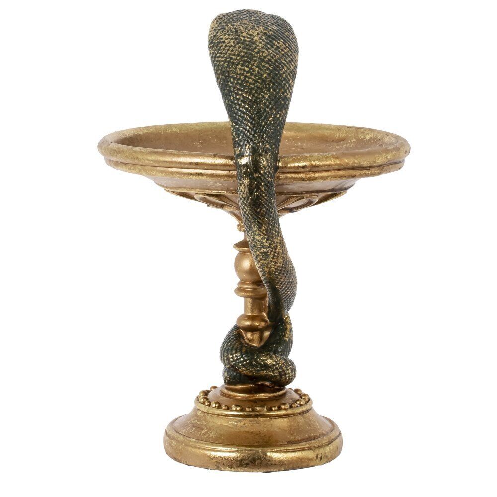 GAEM Фигурка декоративная "Змея с блюдом", D 20 см, L20 W21 H30 см