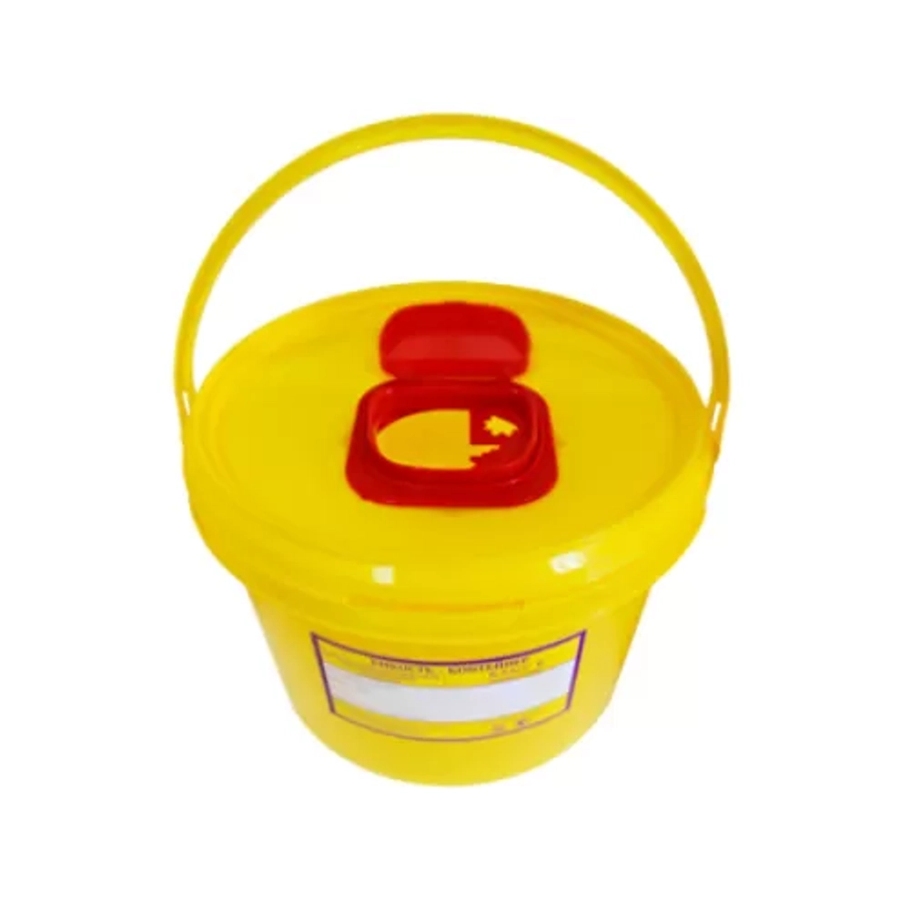 Емкость-контейнер для сбора игл 6 л Респект класс Б высота 194 мм желтый