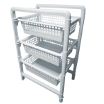 Этажерка 3 ящика цвет белый мрамор Б01.050.00СБ\-00-09-9016-11