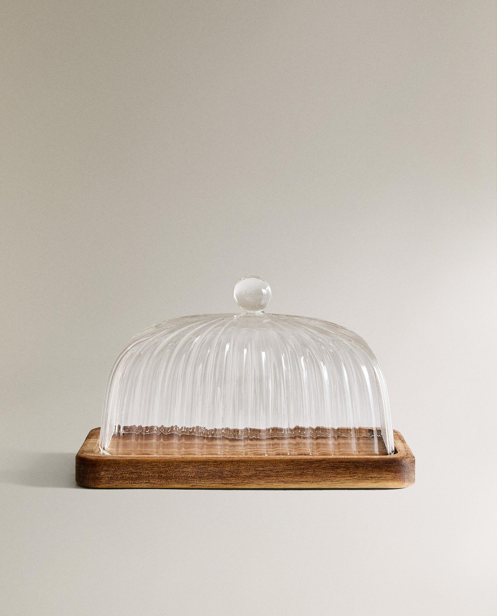 Zara Home маслёнка из боросиликатного стекла, цвет прозрачный, 17 см
