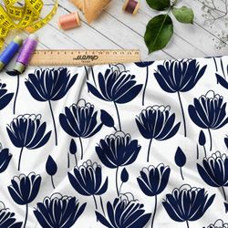 Ткань премиум дюспо фантазийные цветы