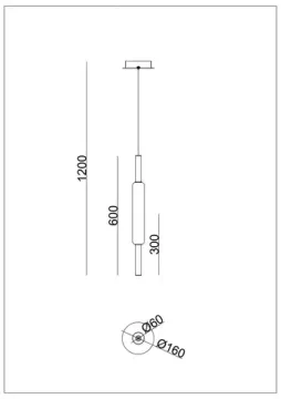 Подвесной светодиодный светильник 12W 3500К A6840SP-12SM серый/чёрный Rigla Arte Lamp