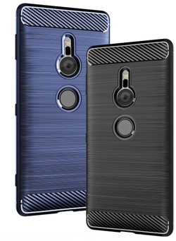 Чехол на Sony Xperia XZ2 цвет Blue (синий), серия Carbon от Caseport