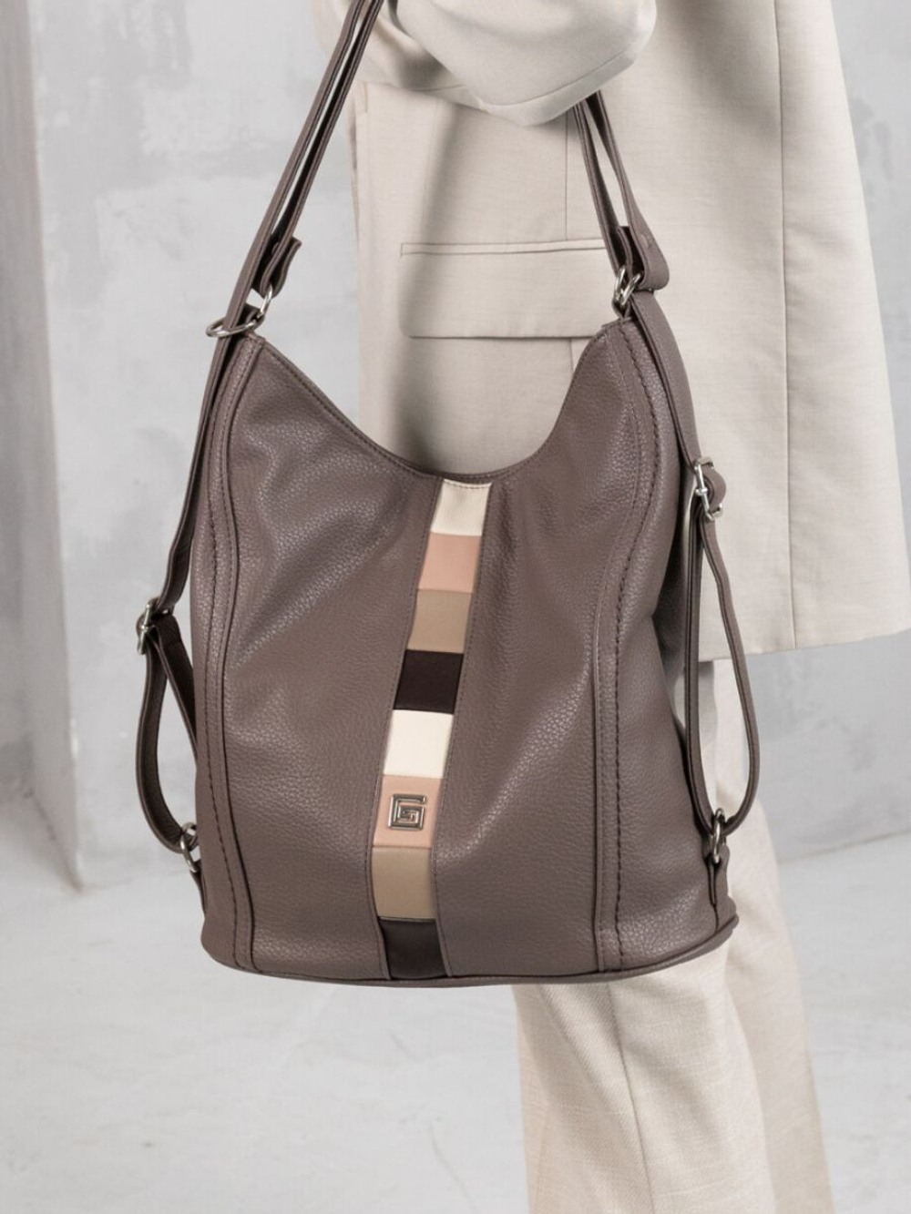 GERA Сумка-рюкзак женская через плечо, трансформер