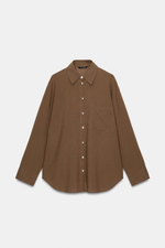 ХЛОПЧАТОБУМАЖНАЯ РУБАШКА ОВЕРСАЙЗ - ZARA