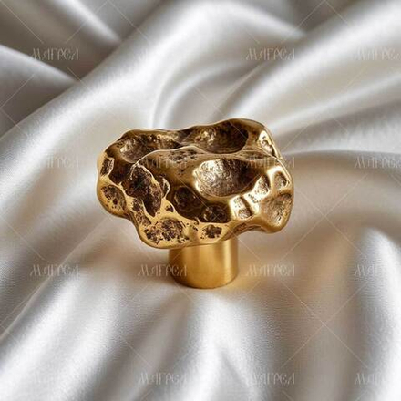 Ручка латунная мебельная кноб Горная Порода