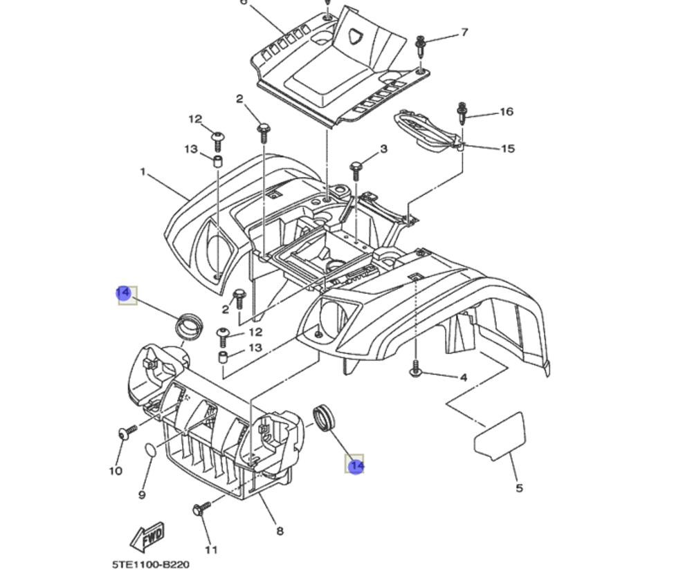 Колпачок фары Yamaha 5GH-28349-00-00