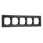 Рамка на 5 постов AluMax (черный алюминий) W0053508