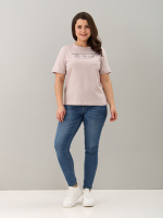 Футболка Фк-194/бежевый-надпись-п