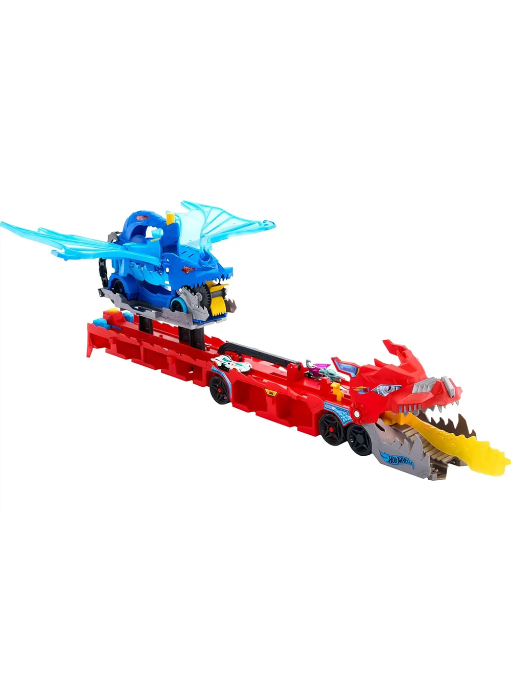 Автовоз Hot Wheels Дракон-перевозчик Jbm72 | Dragon Transporter грузовик для перевозки машинок в виде дракона | 3+