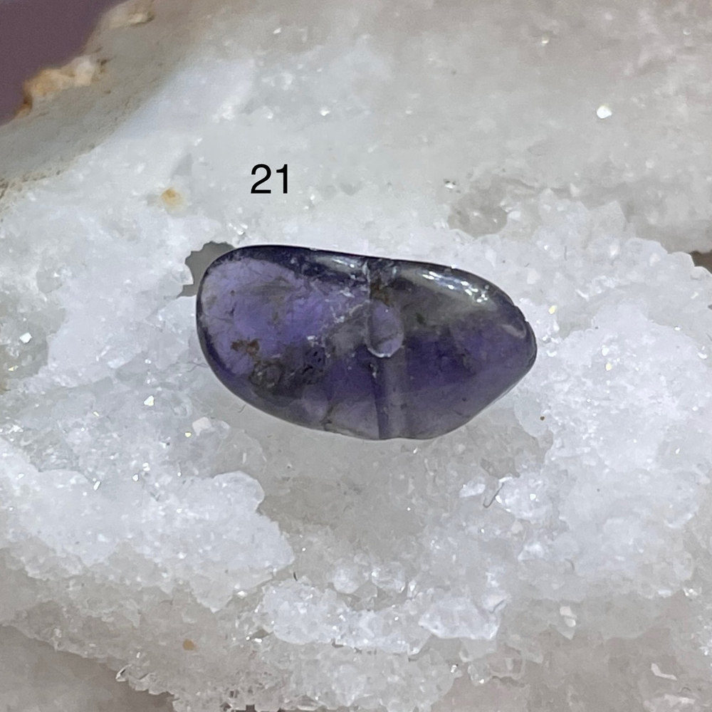 51608 Иолит Кордиерит Бусина галтовка 9-15мм-28