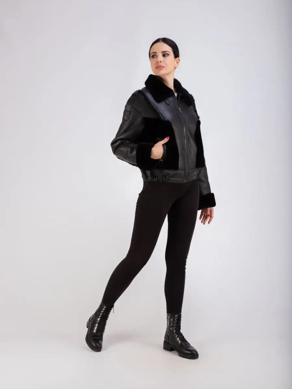 Дубленка женская натуральная зимняя