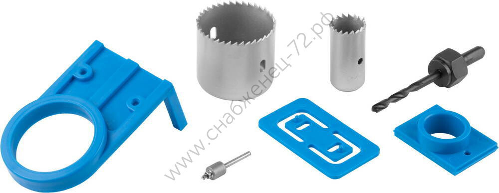 ЗУБР 7 предметов, 54 мм, Набор с пластиковыми шаблонами для врезания замков (2954-54-H7)