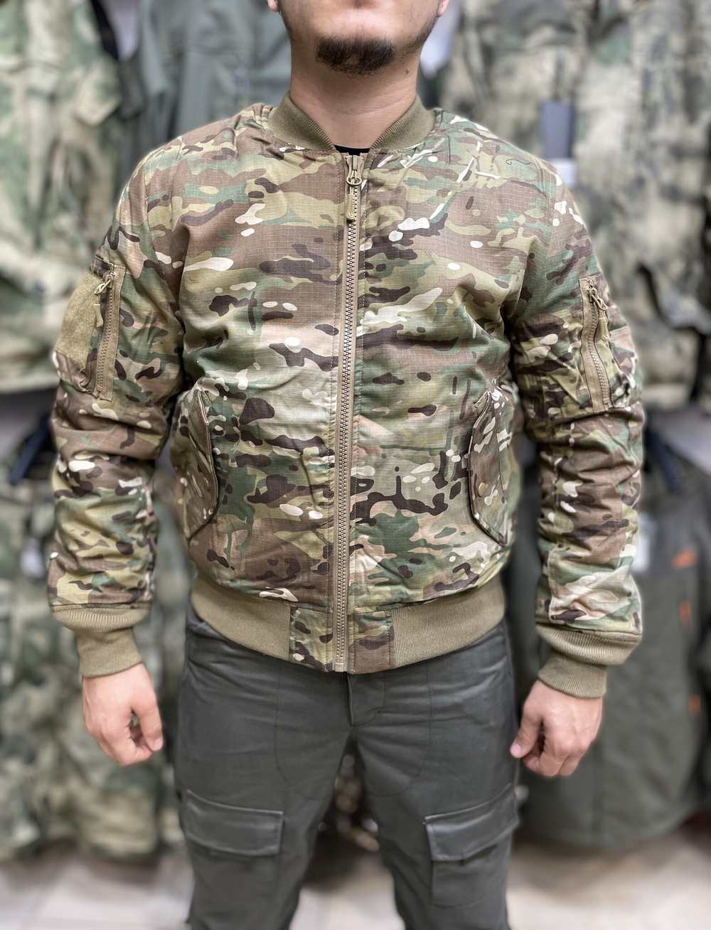 Бомбер Tactical RipStop flight jacket Мультикам
