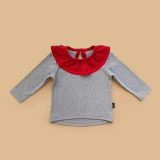 Лонг в рубчик с оборкой