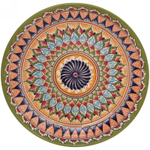 Ляган плоский 32см салатовый Риштанская Керамика