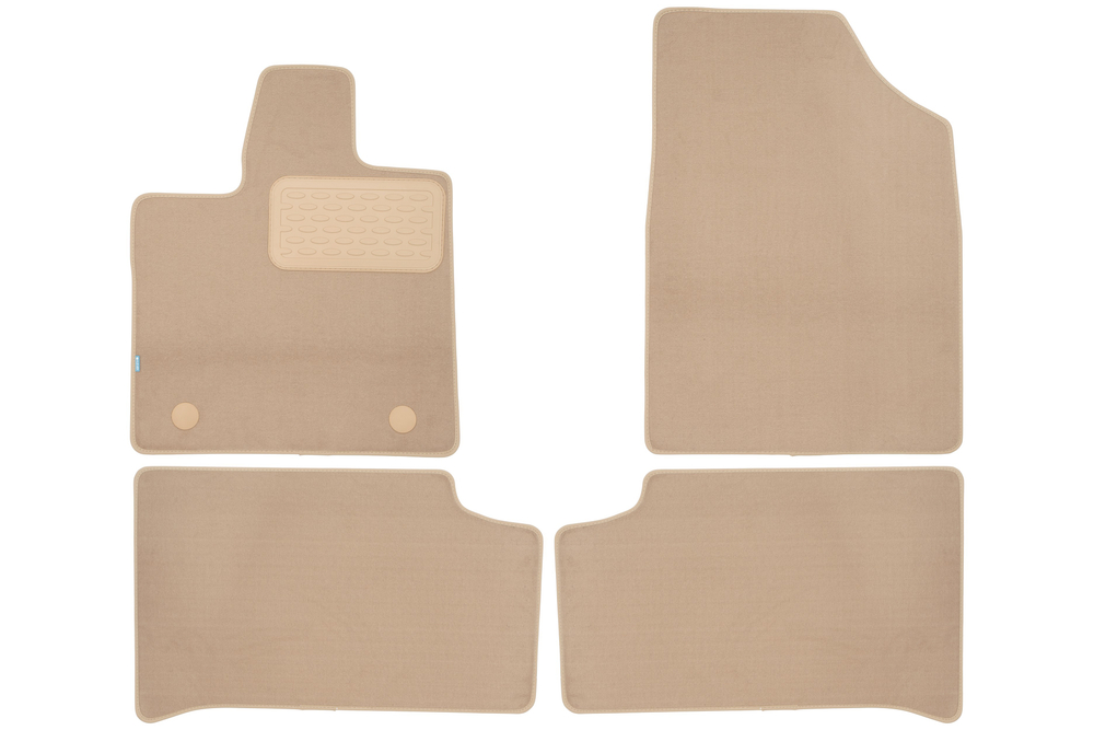 Коврики в салон для CHANGAN UNI-K 2022- кроссовер, 4шт (текстиль, бежевые) KLEVER0409200322112KH
